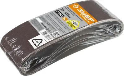 ЗУБР 75х533 мм, P180, лента шлифовальная СТАНДАРТ, для ЛШМ, 5 шт.