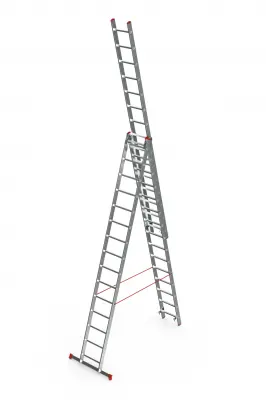 Лестница Sarayli трехсекционная алюминиевая 3х9 ст. PRO 4309P