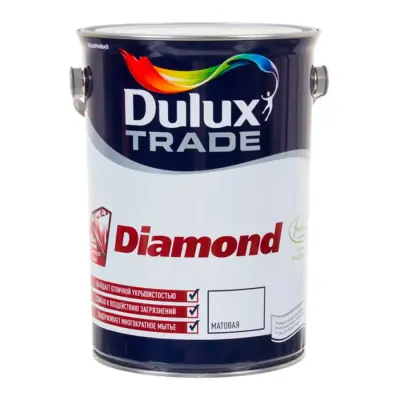 Краска для стен и потолков водно-дисперсионная Dulux Diamond Max Protect матовая база BW 1 л