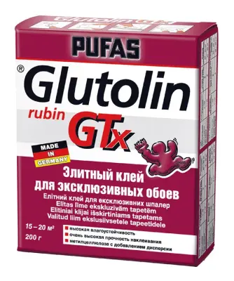 Клей обойный элитный PUFAS Glutolin Rubin Gtx для эксклюзивных 200г 062331074