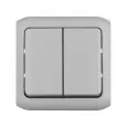 Выключатель 2-клавишный QUTEO серый IP44 LEGRAND 782332