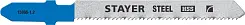 Полотна STAYER T218A для эл/лобзика HSS по металлу (09-3мм) фигур. рез T-хвост. шаг 12мм 50мм 2шт
