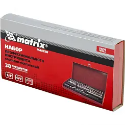 Набор слесарно-монтажный Matrix с квадратом 1/4 38 предмета 13522