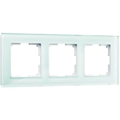Рамка на 3 поста Werkel натуральное стекло  WL01-Frame-03