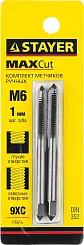 STAYER M6х1, комплект метчиков, 2 шт