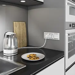 Рамка на 3 поста Werkel белый/хром  WL03-Frame-03-white