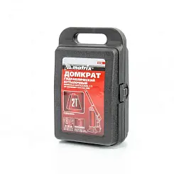 Домкрат гидравлический Matrix бутылочный 2 т h подъема 181–345 мм, в пласт. кейсе 50750