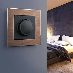 Рамка на 1 пост Werkel коричневый алюминий  WL11-Frame-01