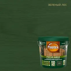 Пропитка декоративная для защиты древесины Pinotex Focus Aqua зеленый лес 2,5 л.