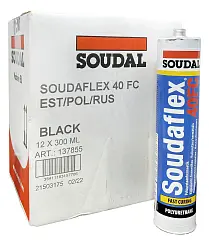 Клей-герметик полиуретановый SOUDAL SOUDAFLEX 40FC черный 300мл 137855