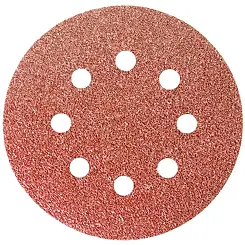 Круг шлифовальный Matrix 8 отверстий Р100 125мм 5шт на ворсовой подложке под липучку 73805