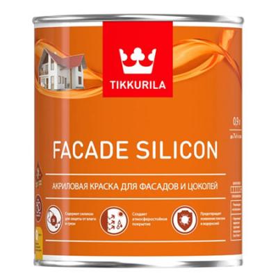 Краска акриловая TIKKIVALA/TIKKURILA FACADE SILICON для фасадов, глубокоматовая база A 0,9л 20579