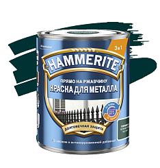 Краска для металлических поверхностей алкидная HAMMERITE молотковая RAL6005 зелен.мох 2 л 5831398