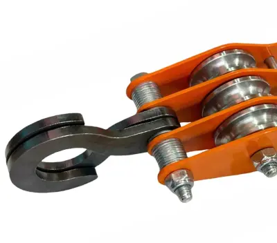 Блок полиспаста FIXXTOOLS БП-3-60-1 3 ролика 60мм