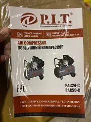 Компрессор PAC24-C (1,5кВт, 2,2лс, 206 л/мин, 24л, 1 выход, европереходник, масляный) P.I.T.