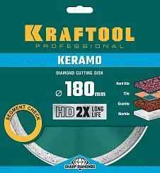 Диск алмазный Kraftool KERAMO 180мм сплошной 36684-180
