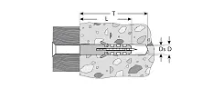 Дюбель распорный полипропиленовый, тип "ЕВРО", 8 х 40 мм, 100 шт, ЗУБР
