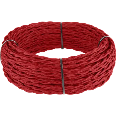Ретро кабель витой 3х2,5 красный 50м W6453648