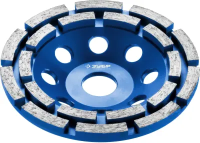 Чашка ЗУБР алмазная сегментная двухрядная, высота 22,2мм, 125мм
