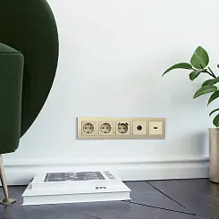 Рамка на 5 постов Aluminium шампань WERKEL W0051711