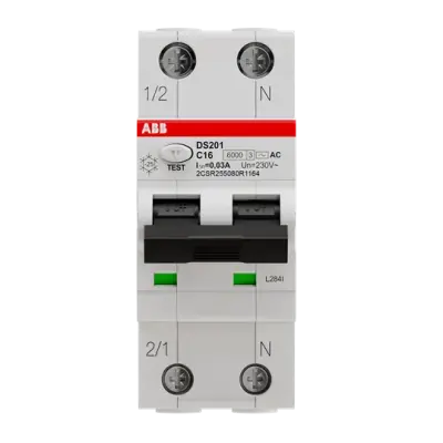 Автоматический выключатель дифф тока ABB DS201 C-20A 2P AC30 2CSR255080R1204