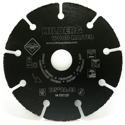 Диск пильный Hilberg SUPER WOOD 125х22,23х1,7мм 9T 530125