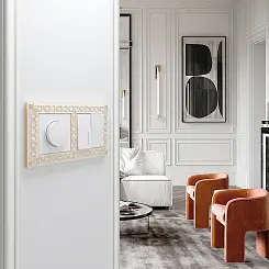 Рамка на 2 поста Werkel белое золото  WL07-Frame-02