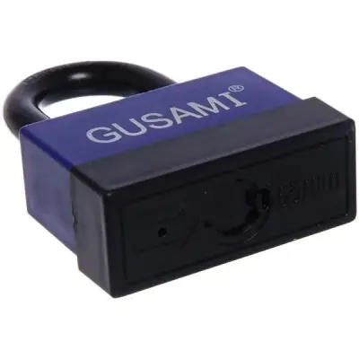 Замок GUSAMI прорезиненный навесной 65мм