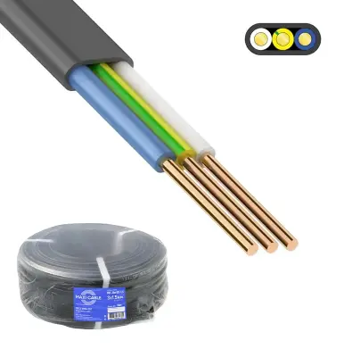 Кабель ВВГ-Пнг(А)-LS MAXI CABLE 3х1,5мм с марк ГОСТ упак 30м 88321-30