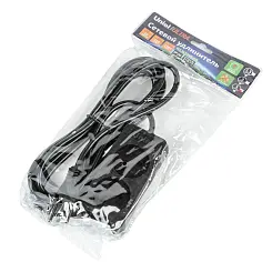 Удлинитель Uniel Ultra, шнур 2м., 2 гн, 10A, б/з, черный S-CU2-3 BLACK