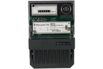 Счетчик электрический МЕРКУРИЙ 230 АМ-02  10(100)А/400В трехфазный,однотарифный