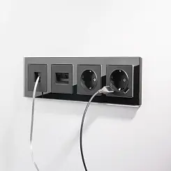 Рамка на 4 поста черный WERKEL WL01-Frame-04