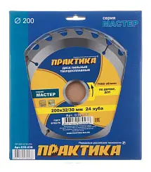 Диск пильный ПРАКТИКА 200х32/30мм 24Т по дереву 030-436
