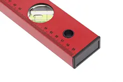 Уровень алюминиевый Matrix 600 мм 3 глазка красный линейка 33223