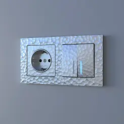 Рамка на 2 поста Hammer серебряный WERKEL W0022406