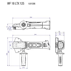 Аккумуляторная угловая шлифмашина METABO Li-HD 2 АКБ 125 мм WF-18-LTX-125-Quick
