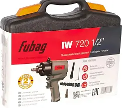 Пневмогайковерт FUBAG IW720 ударный 1/2 226л/м 720Нм 6.3бар 1/2 + набор головок 100193