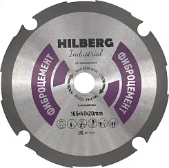 Диск пильный Hilberg INDUSTRIAL фиброцемент 165х20х2,3мм 4T HC165