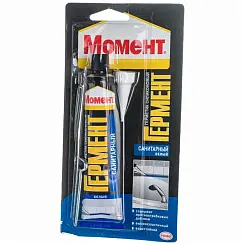 Герметик Момент Гермент белый силиконовый санитарный 70мл