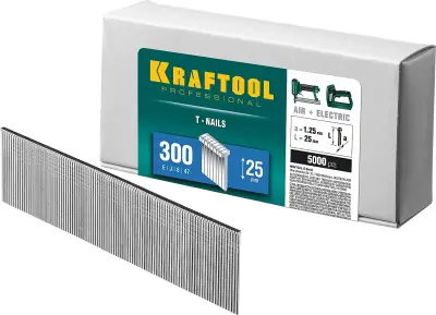 Гвозди для нейлера тип 300, 5000 шт KRAFTOOL 25мм