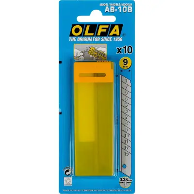 Лезвия OLFA 9 х 80 х 0.38мм сегментированные OL-AB-10B