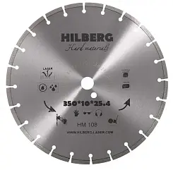 Диск алмазный Hilberg 350х25.4мм Hard Materials Laser сегментный HM108