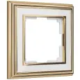 Рамка на 1 пост Werkel золото/белый  WL17-Frame-01