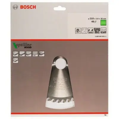 Диск пильный BOSCH OPTILINE WOOD 210 х 30мм 48Т 2608640623