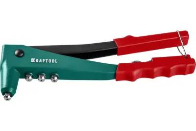 Заклепочник KRAFTOOL с литым корпусом для заклёпок 2.4-4.8мм с набором заклепок  31170-H6_z01