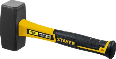 Кувалда кованая STAYER 2000г с фибергласовой ручкой "PROFI"