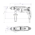 Дрель METABO 1300Вт ударная кейс SBEV 1300-2 S