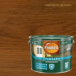 Пропитка декоративная для защиты древесины Pinotex Standard тиковое дерево 0,9 л.
