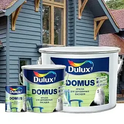 Краска для деревянных фасадов масляно-алкидная Dulux Domus полуглянцевая база BC 0,9 л.