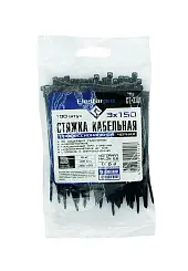 Стяжка кабельная Elestarpro 3х150 черная уп/100шт